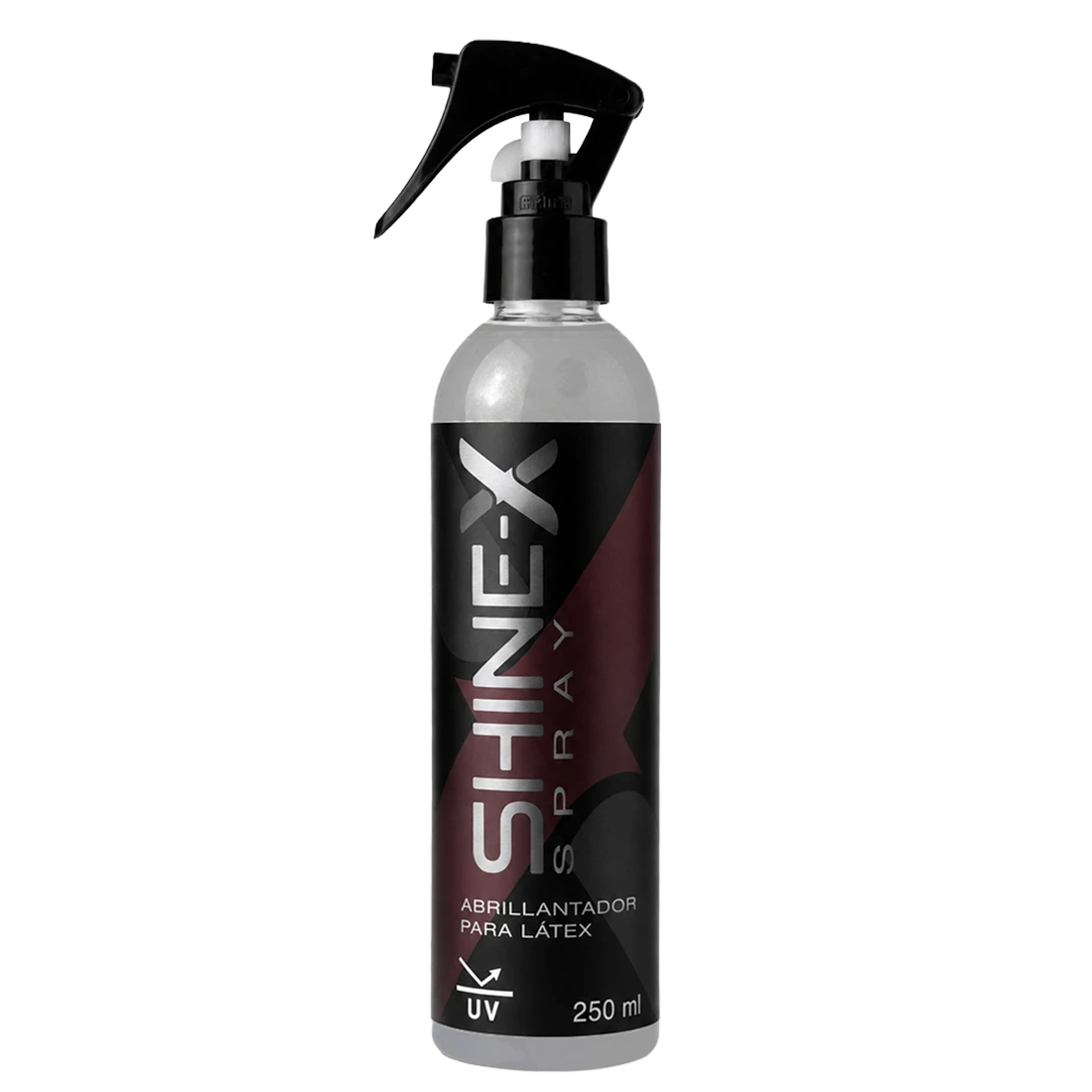Botella de spray Shine-X Spray de 250 ml, abrillantador para látex con protección UV